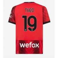 Billiga AC Milan Theo Hernandez #19 Hemma fotbollskläder 2023-24 Kortärmad